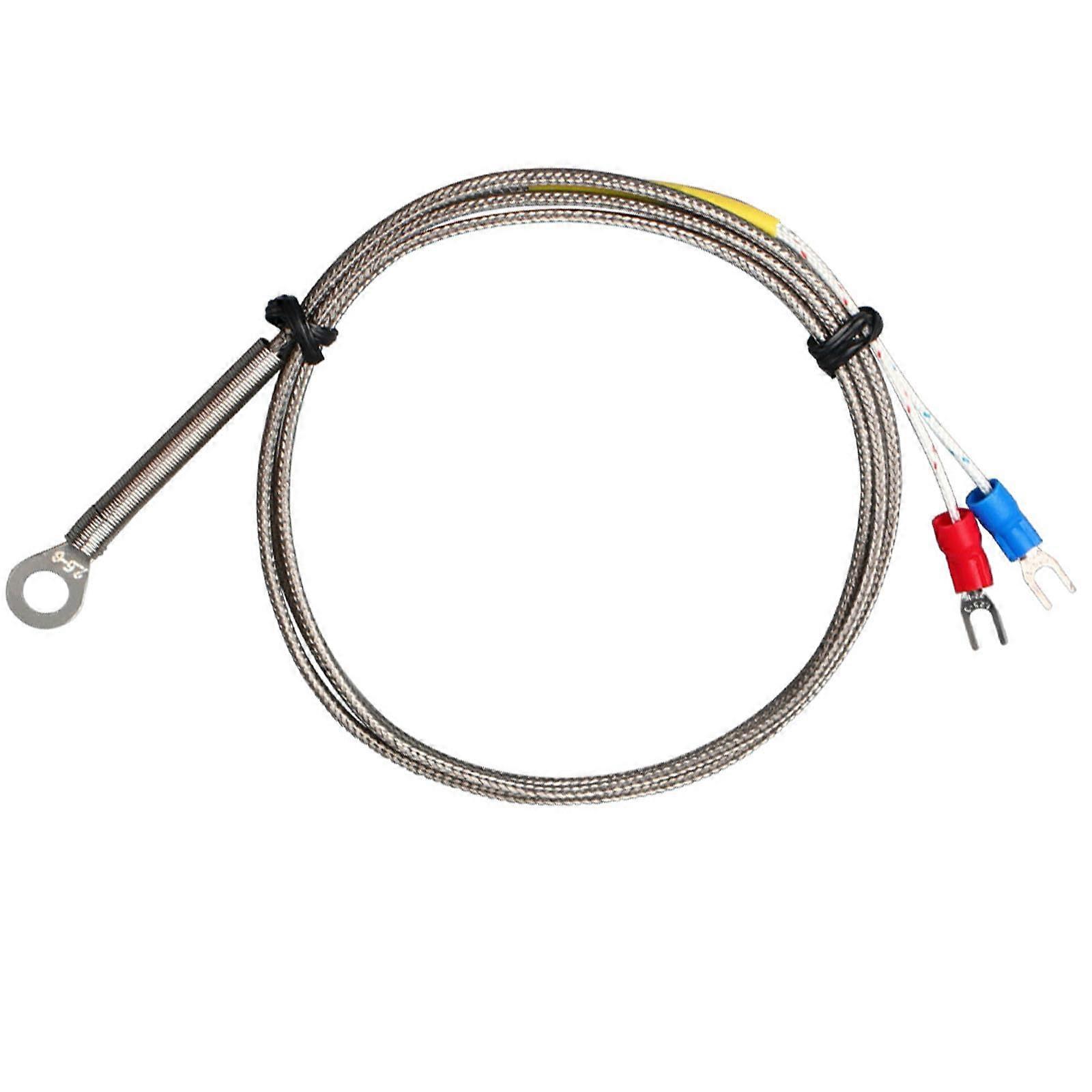 Versatile KType Temperature Sensor with Metal Patch, Precision, Temperature Sensor, Metal, for Laboratory and HVAC, 2 Meters