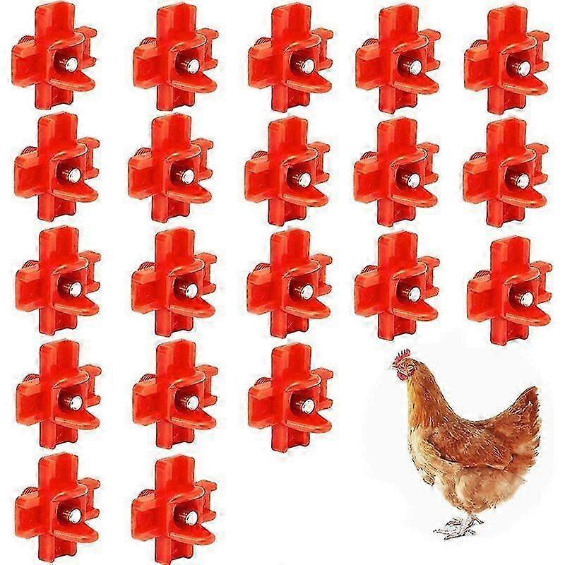 20 Pcs Side Mount Poultry Drinking Nipples for Chickens, Ducks, Quails and Other Birds