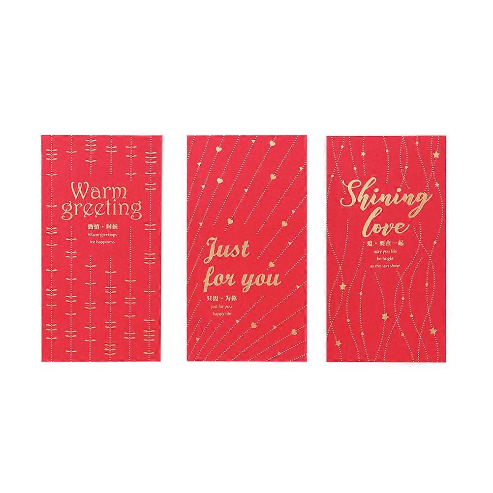 Spring Festival Red Envelopes Chinese Wedding Red Envelope Retro Design Rectangular Shape For Gifting 36Pcs