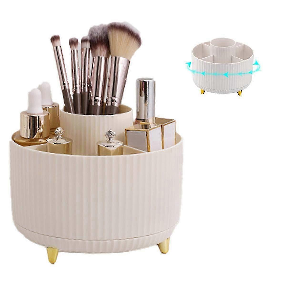 360�� Rotatable Makeup Organizer - Stylish Storage Solution for Bedroom & Dressing Table Decor