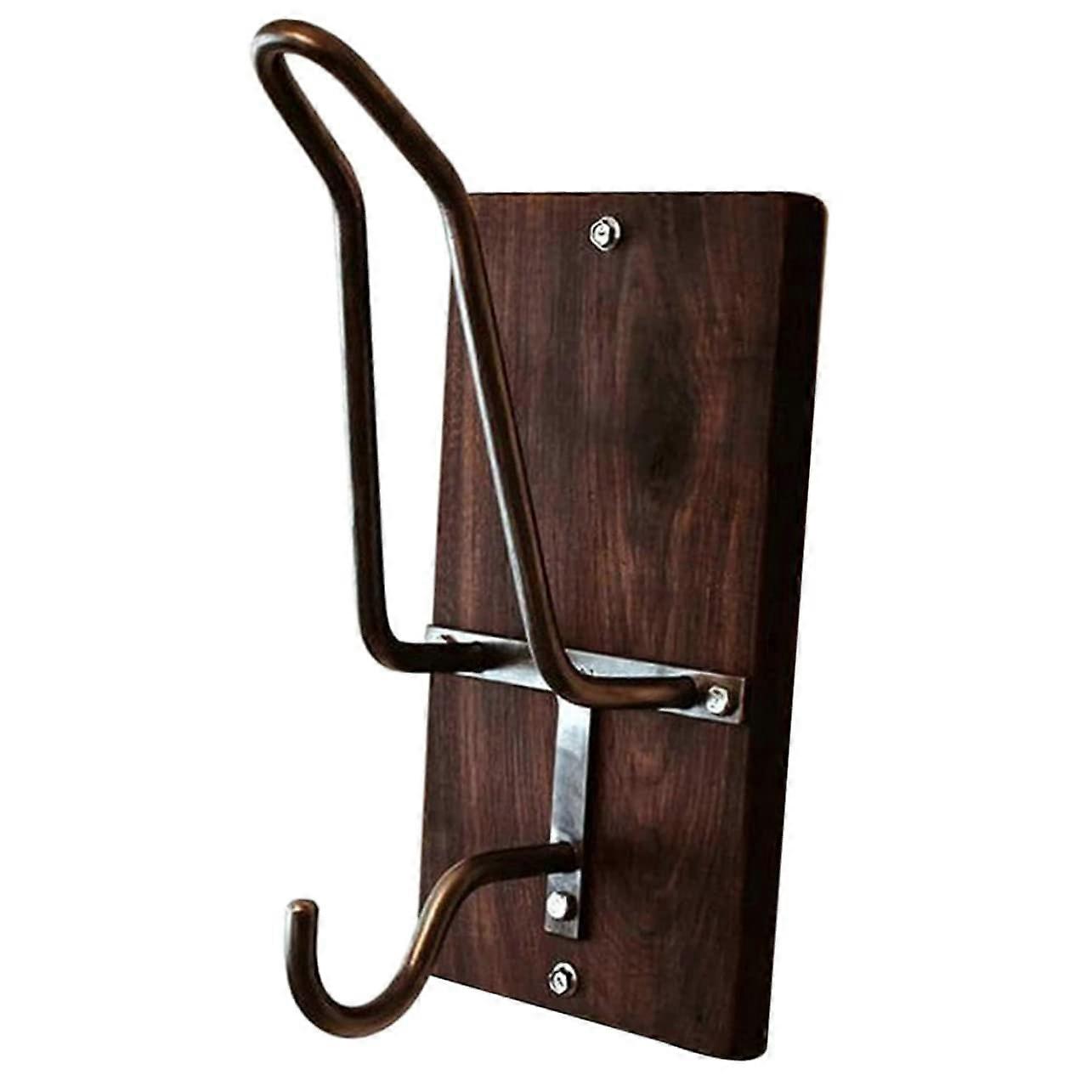 Wall Mount for Motorcycle Helmets, Wooden Shelf With Hooks, Helmet And Jacket Hanger, Vintage Design, Easy To Assemble