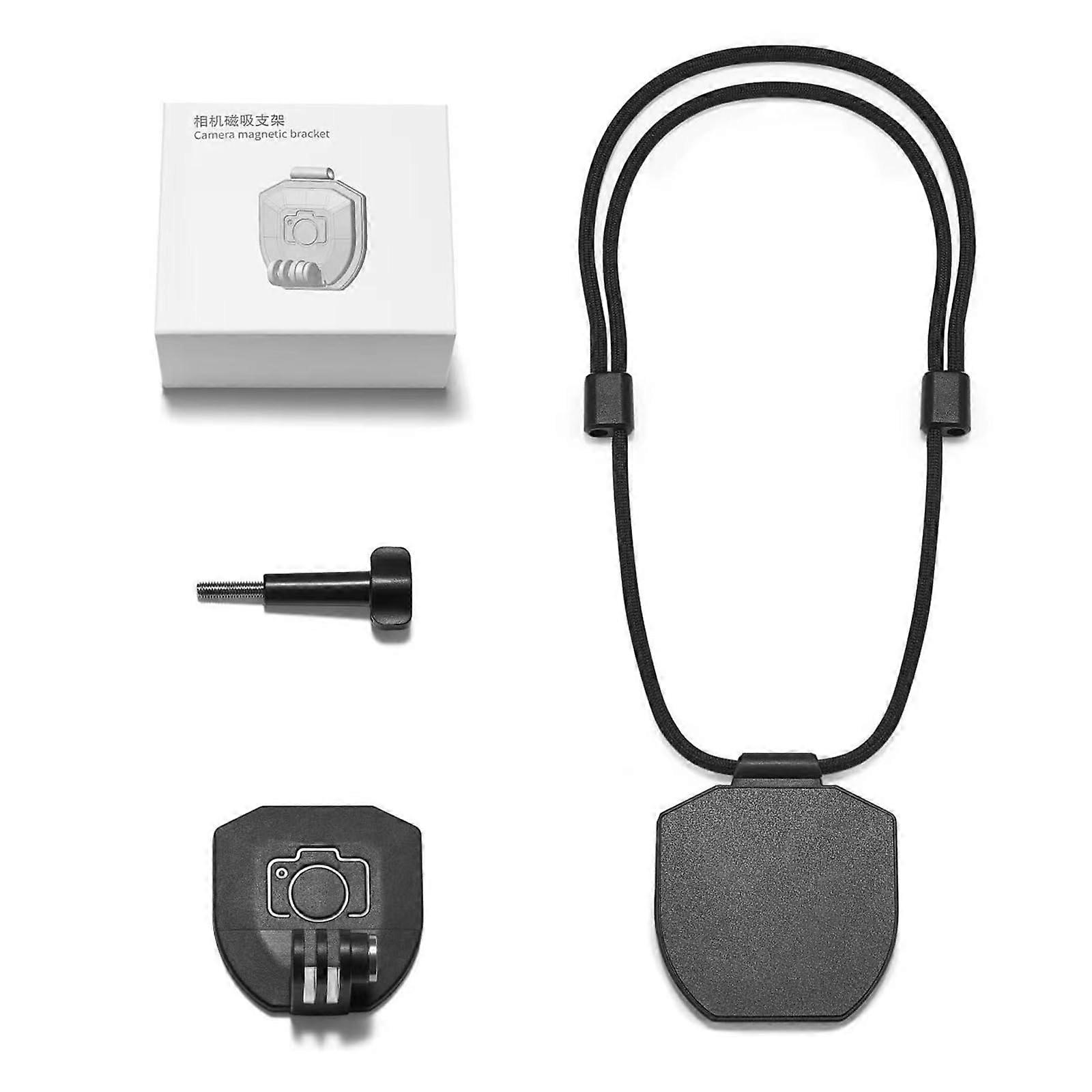 Magnetic Chest Mount for Action Cameras, Quick Release Neck Strap Holder for 360 Degree View, Compatible with GO3 Models