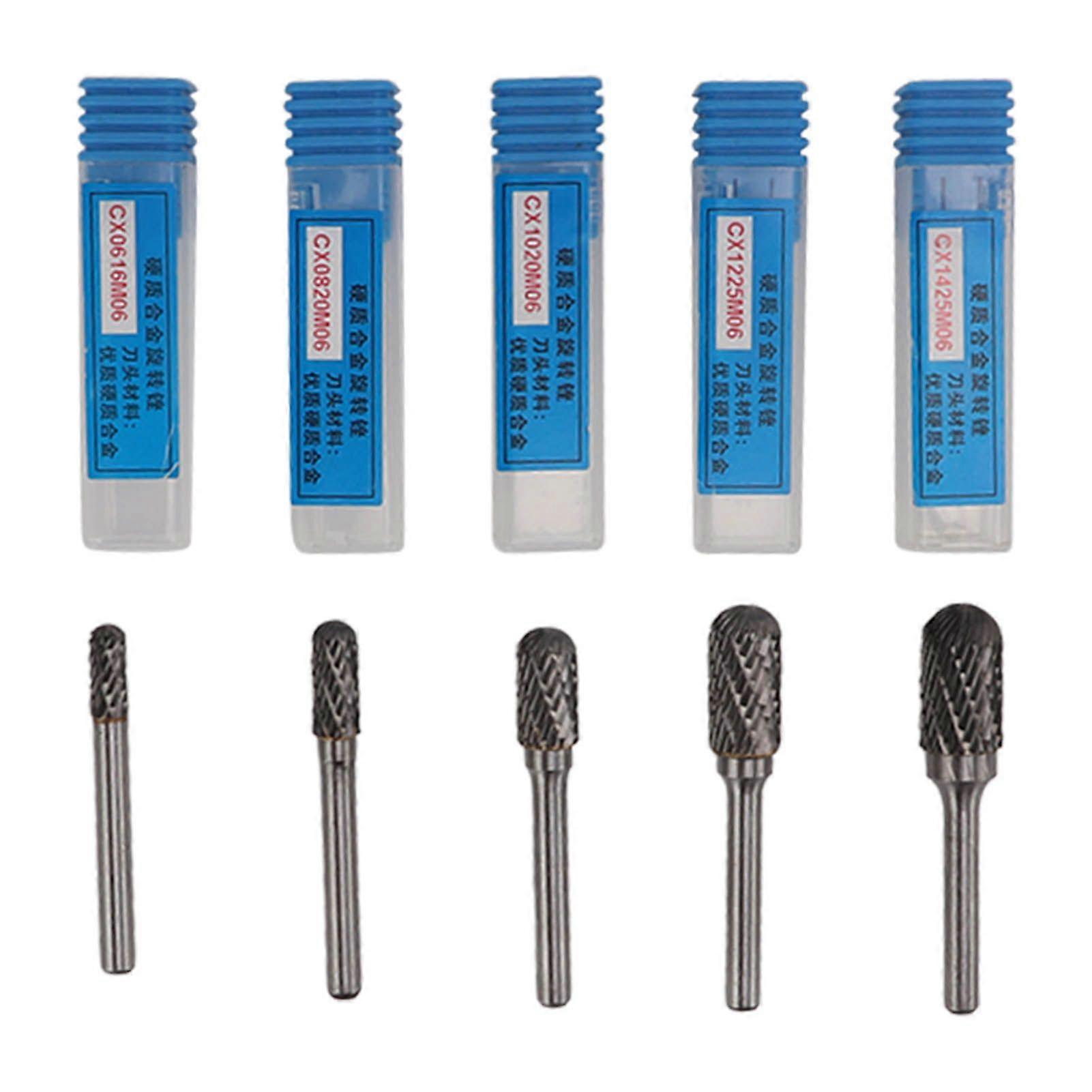 Rotary burr set double cut 6mm shank for grinding and polishing