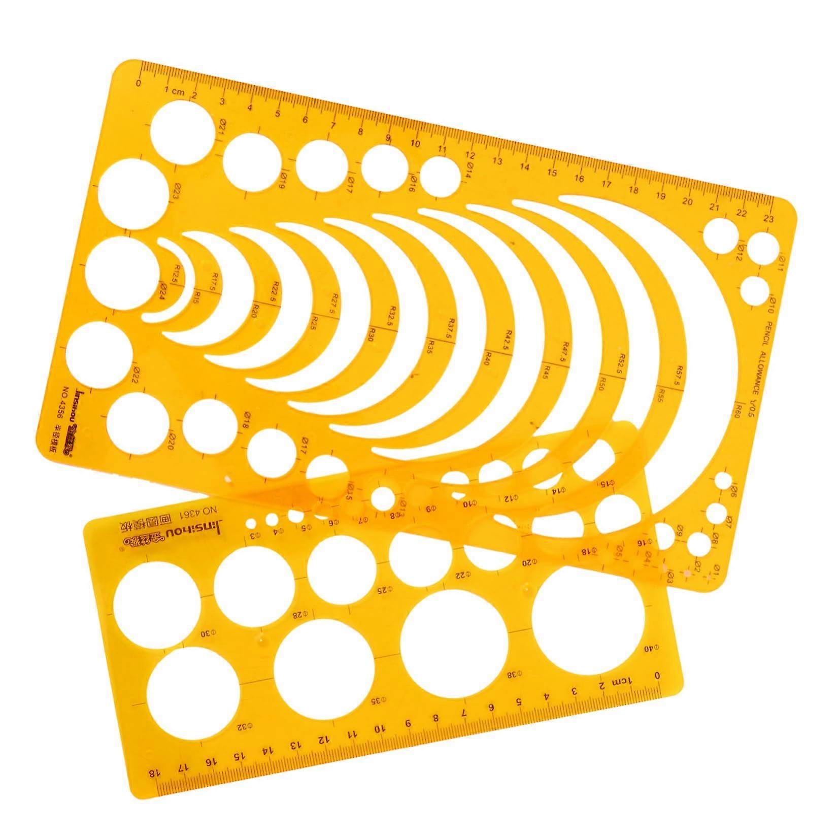 Geometric Drawing Boards 2-Pack Plastic Ruler And Template Set With Circle Templates Design Templates Geometric Templates