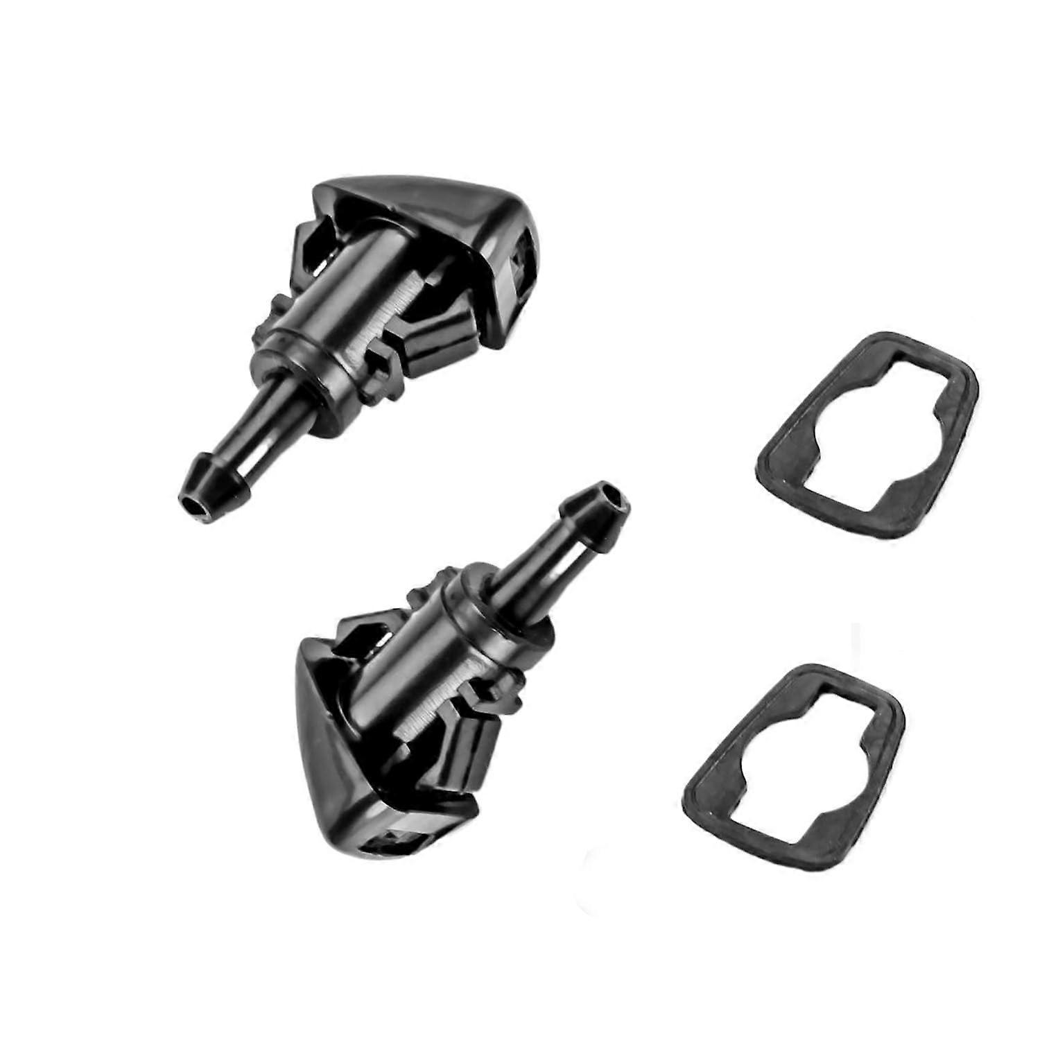 Pack of 2 Window Windscreen Wiper Spray Nozzles Compatible with Most Car Models, Durable Plastic, Easy to Install