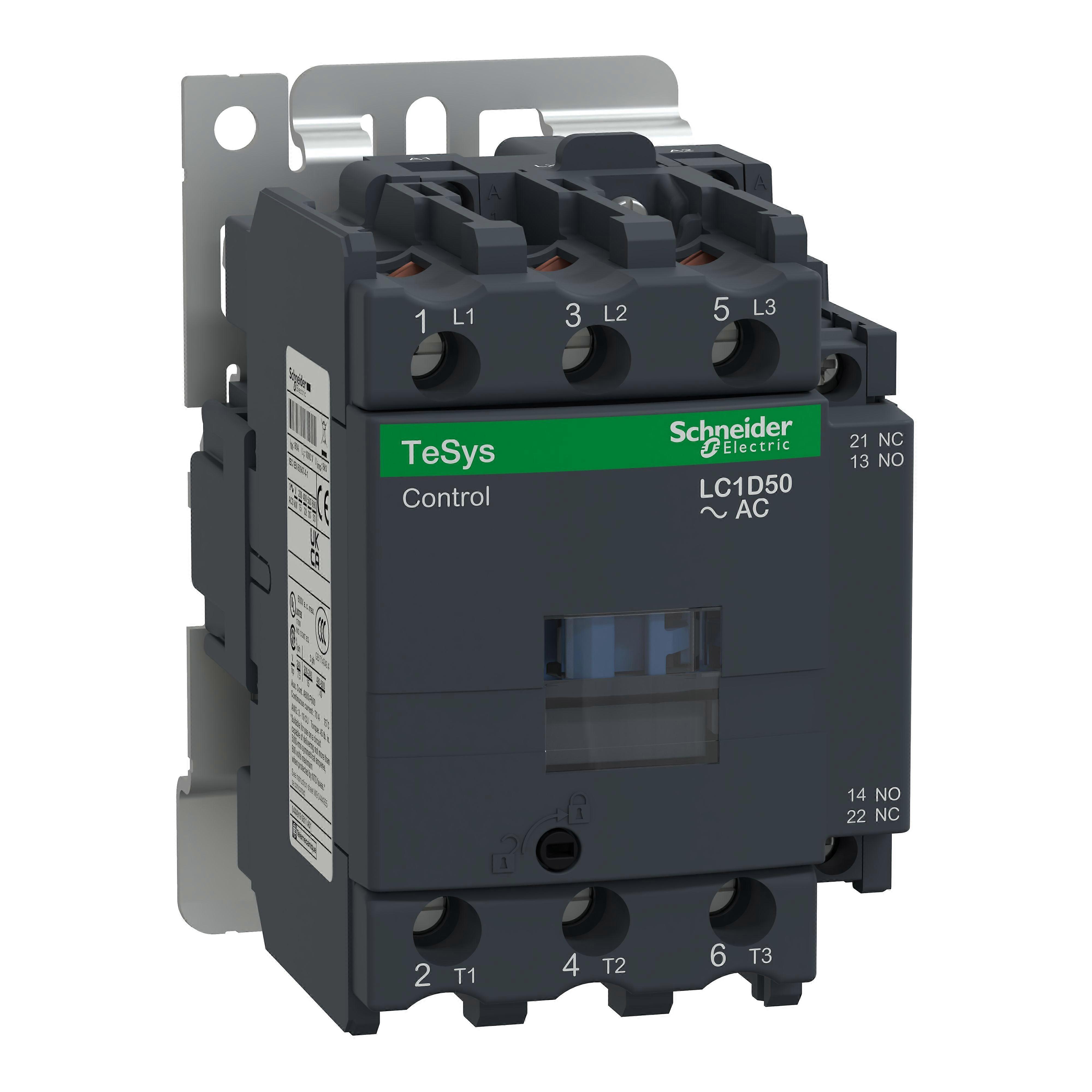 Schneider Contactor 50a 230v Coil 3-pole Lc1d50p7s335