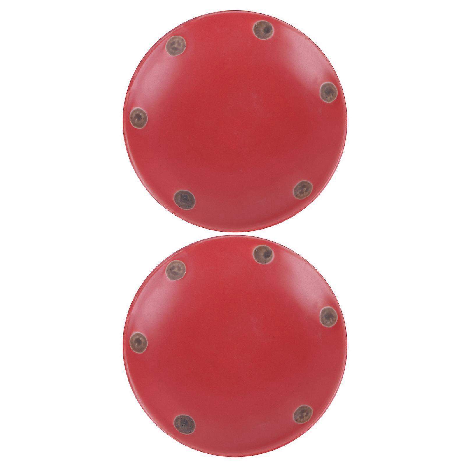 Thickened Ceramic Pot Trays 2Pcs Random Style Planter Plates For Preventing Water Leakage And Keeping Clean