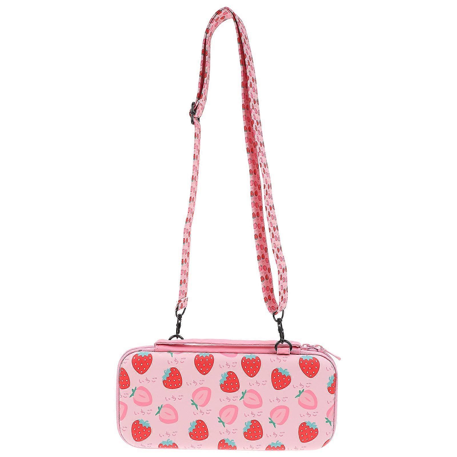 Game Console Storage Bag 1 Set Slim Portable Cross- For Gamers Red With Organizational Functionality