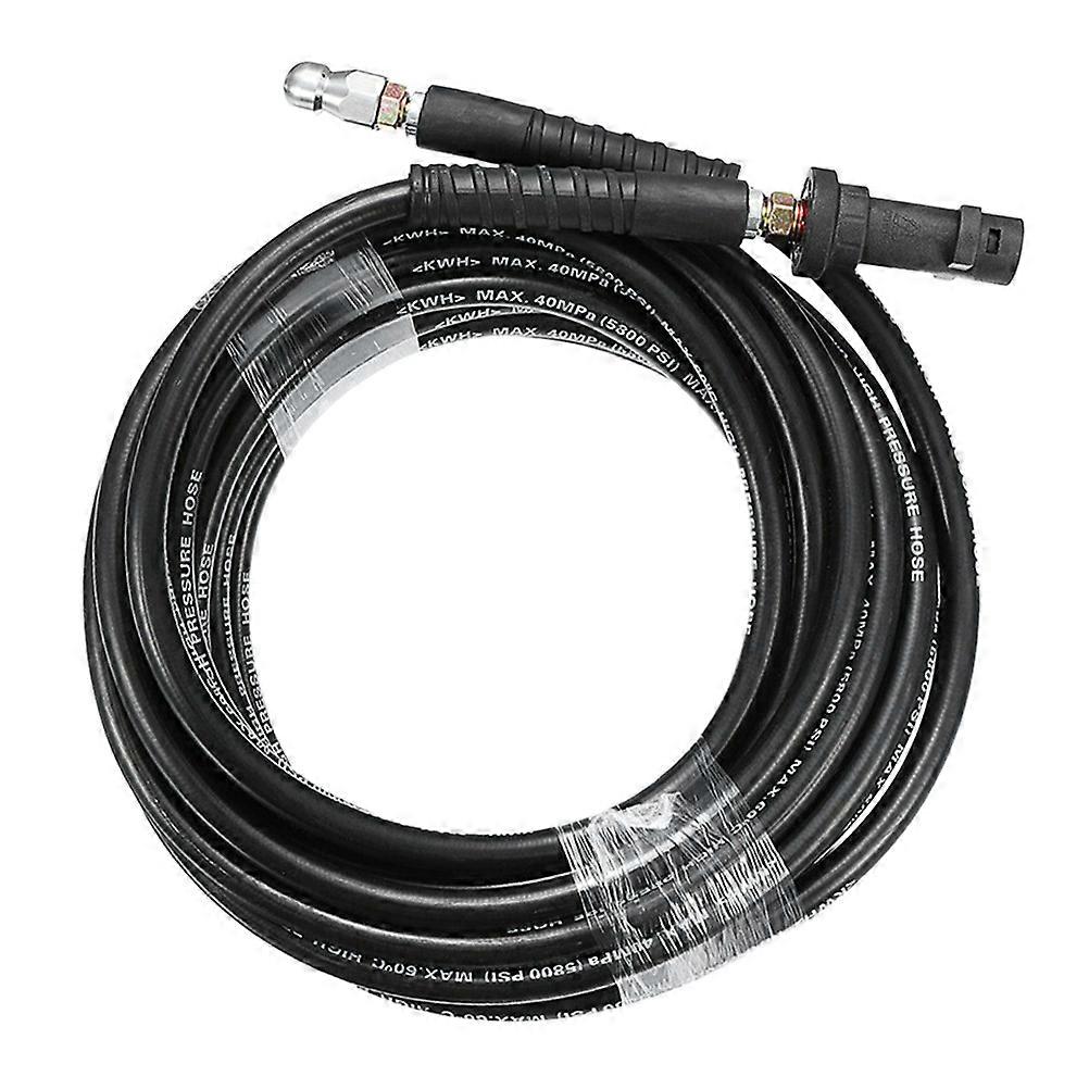 Black Pressure Washer Hose Compatible with Karcher 8M Long for Sewage and Drain Cleaning