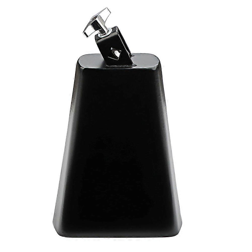 Drum Set Cowbell for Kids Black Metal Instrument with Sturdy Construction and Clear Sound 1 Piece