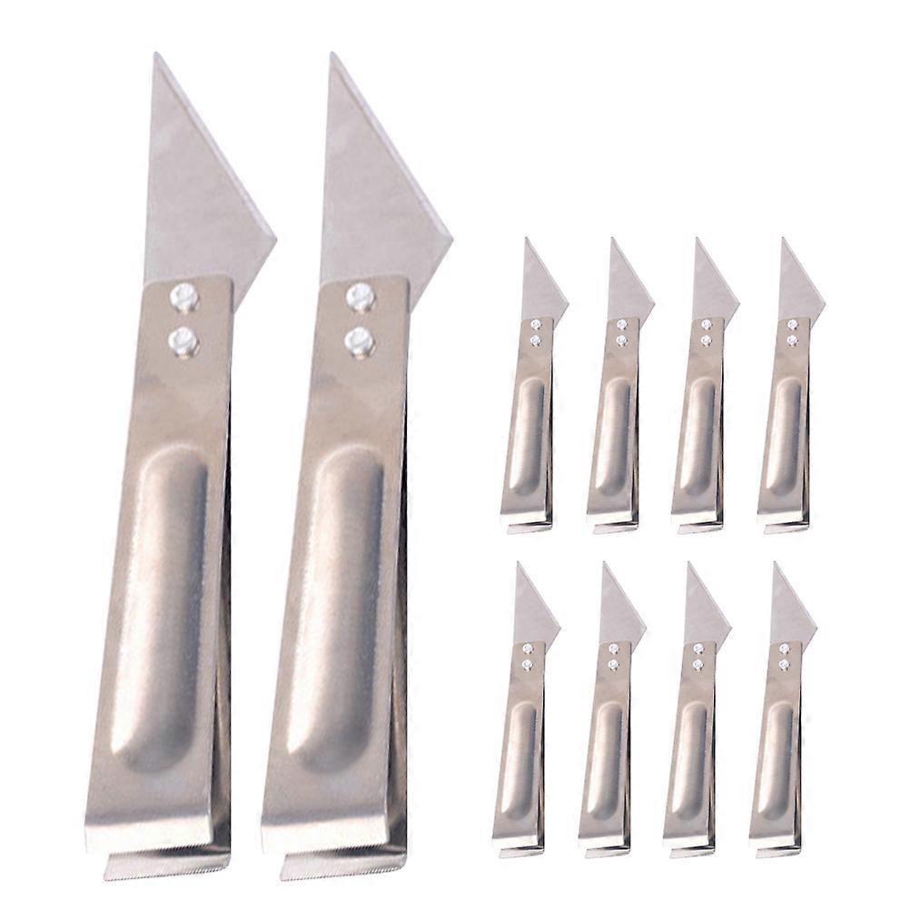 Stainless Steel Chicken Tweezers for Home Use with Multifunctional Design and Convenient Hair Removal Silver