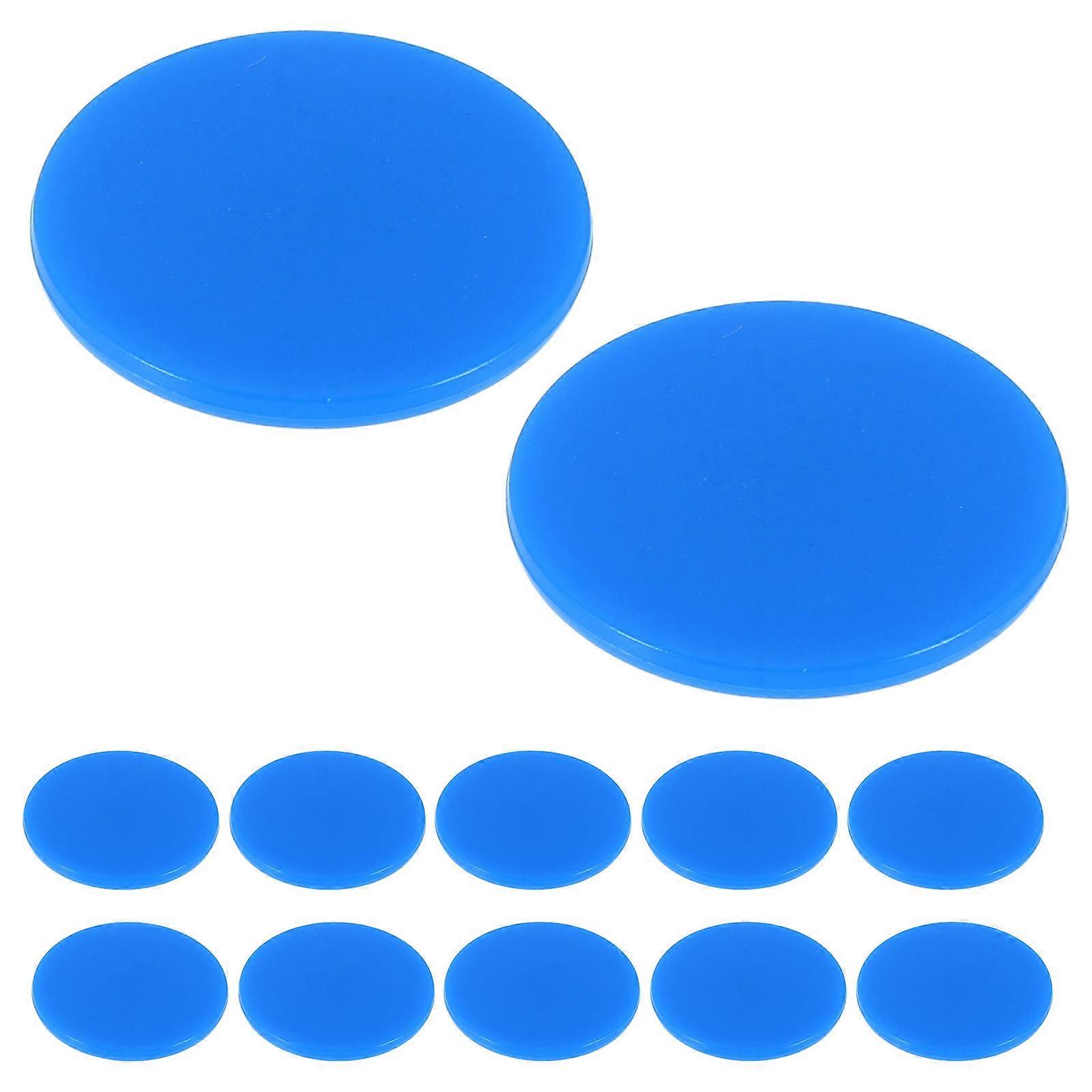 Blue Plastic Chips for Games with Smooth Surface and Durable Design 100 Pieces