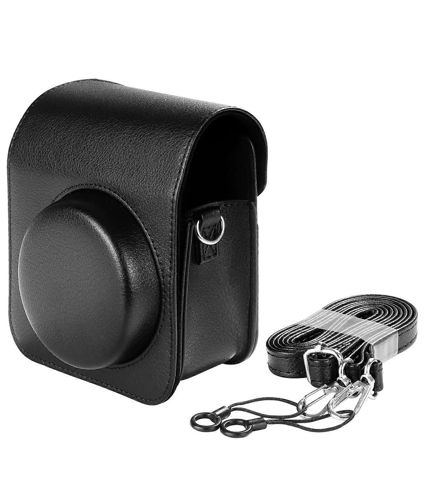 Camera leather protective case, accessory with detachable, adjustable shoulder strap, compatible with Fujifilm Instax Mini 41