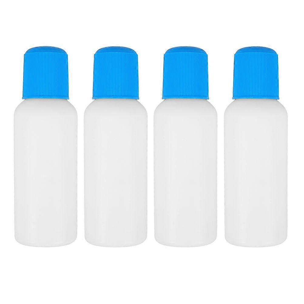 Lot de 4 flacons applicateurs rechargeables à tête éponge de 100 ml pour application liquide, flacons vides en plastique pour l'artisanat et les cosmétiques