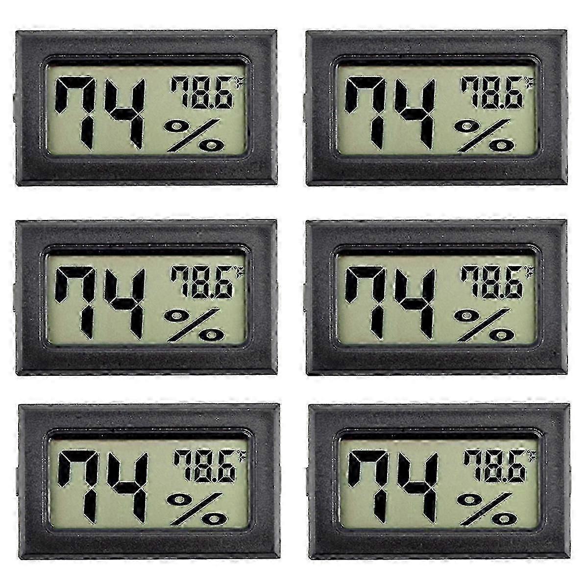 6pack Mini Hygrometer Digital Thermometers for Small Spaces in Europe