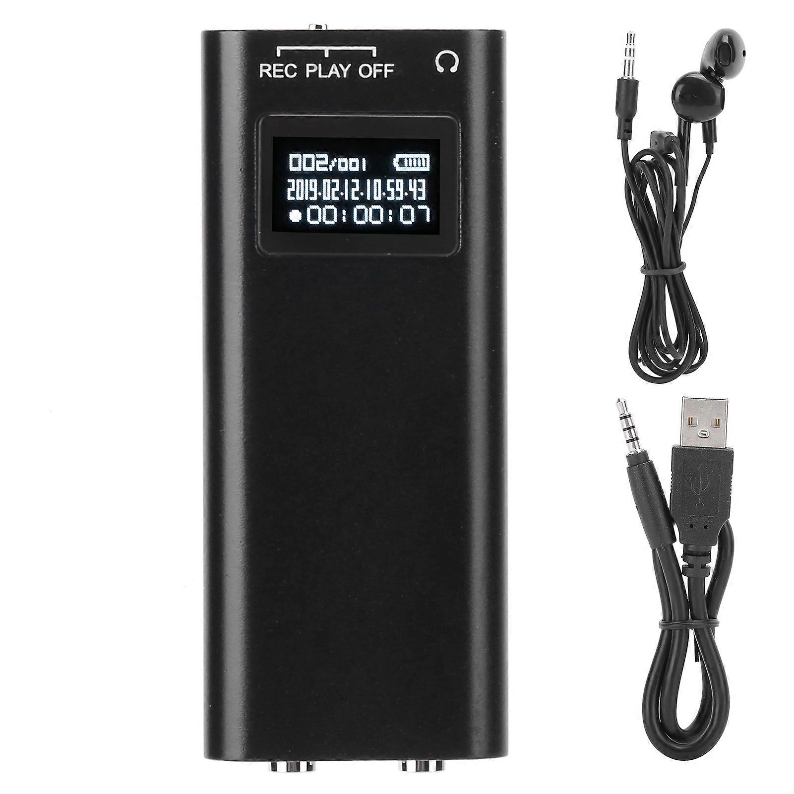 Q25 Mini 16GB Digital Voice Recorder & MP3 Player - Portable o Device for Meetings