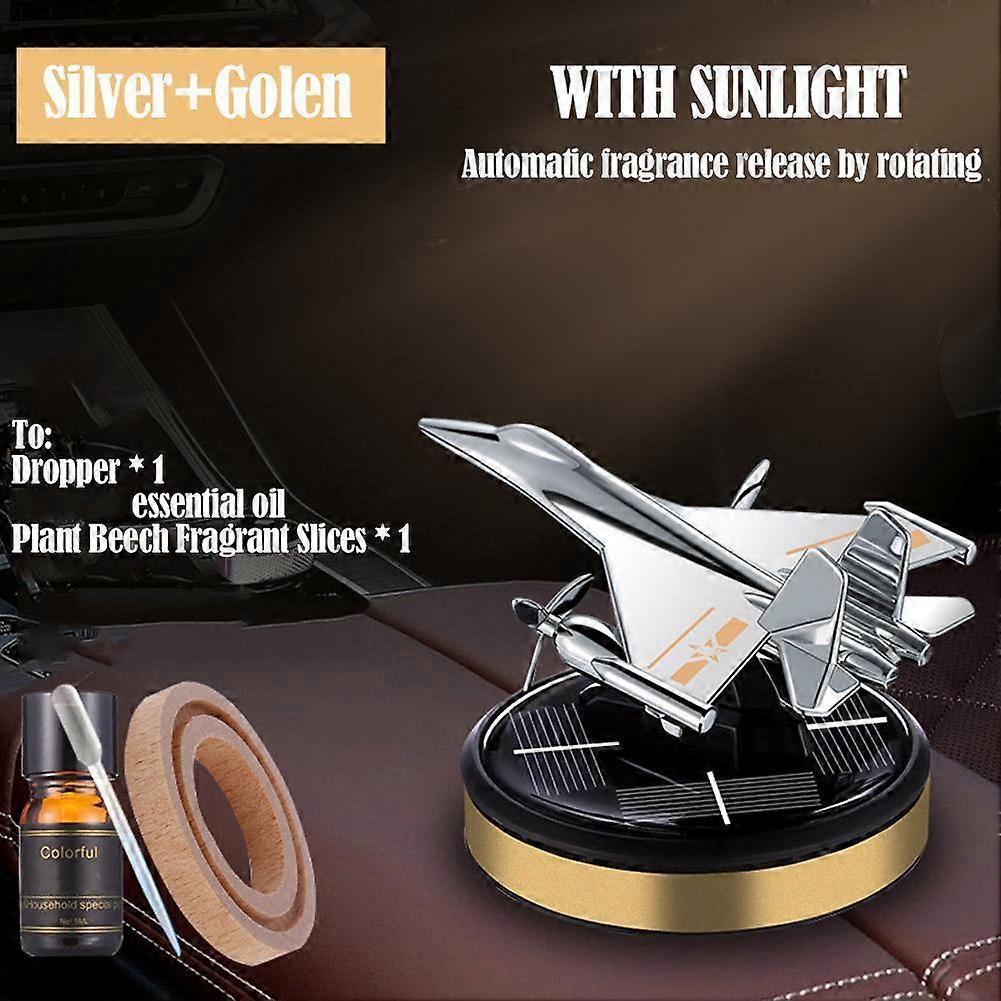 Solar powered airplane car freshener high end dashboard men creative