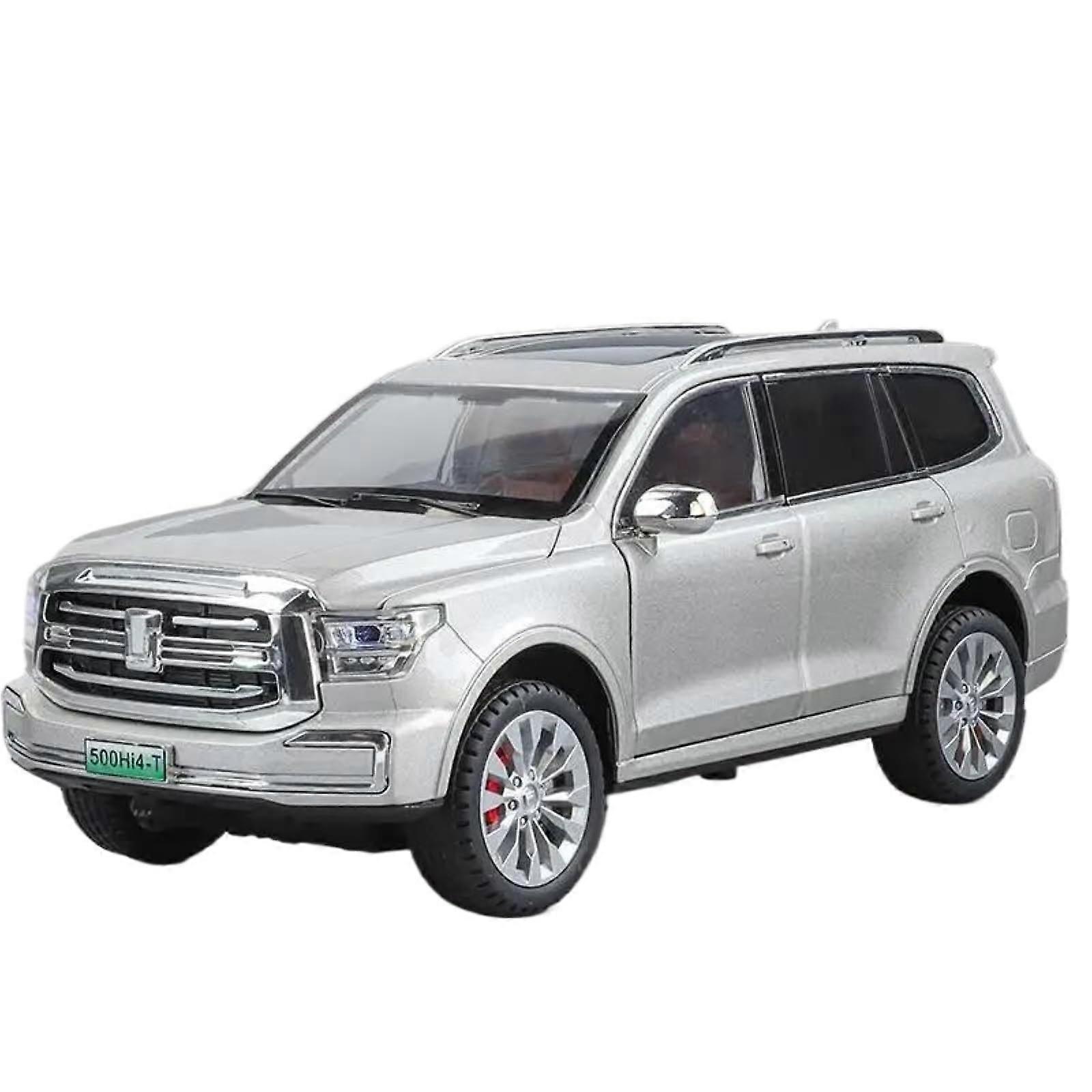 1:24 Scale 500 Hi4-T Alloy Diecast SUV Model with Sound and Light Features, Pull Back Function, Home Decor Display (Gold Box)