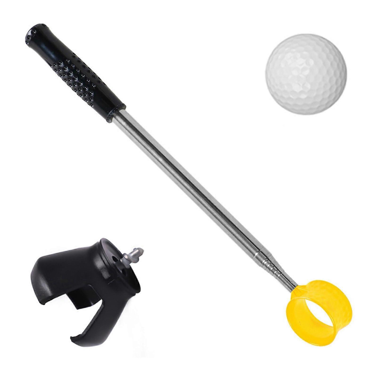 Golf Ball Picker Stainless Steel Telescopic Portable Training Tool For Golf Players Effortless Ball Retrieval