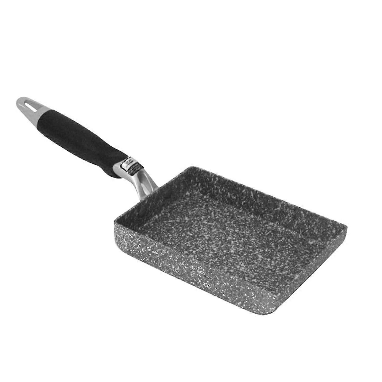 Non-Stick Rectangular Medical Stone Omelette Pan for Eggs and Pancakes, Fire Stove Compatible, Easy Flipping, Family Size