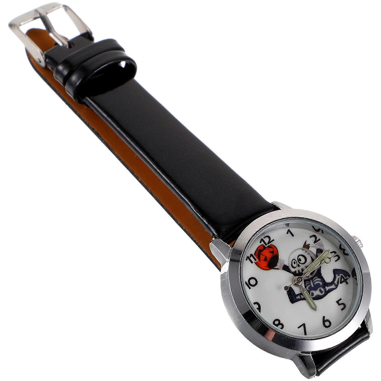 Skull Watch for Halloween Unisex Large Dial Strap, Accurate Movement, Stylish for Parties & Cosplay Events