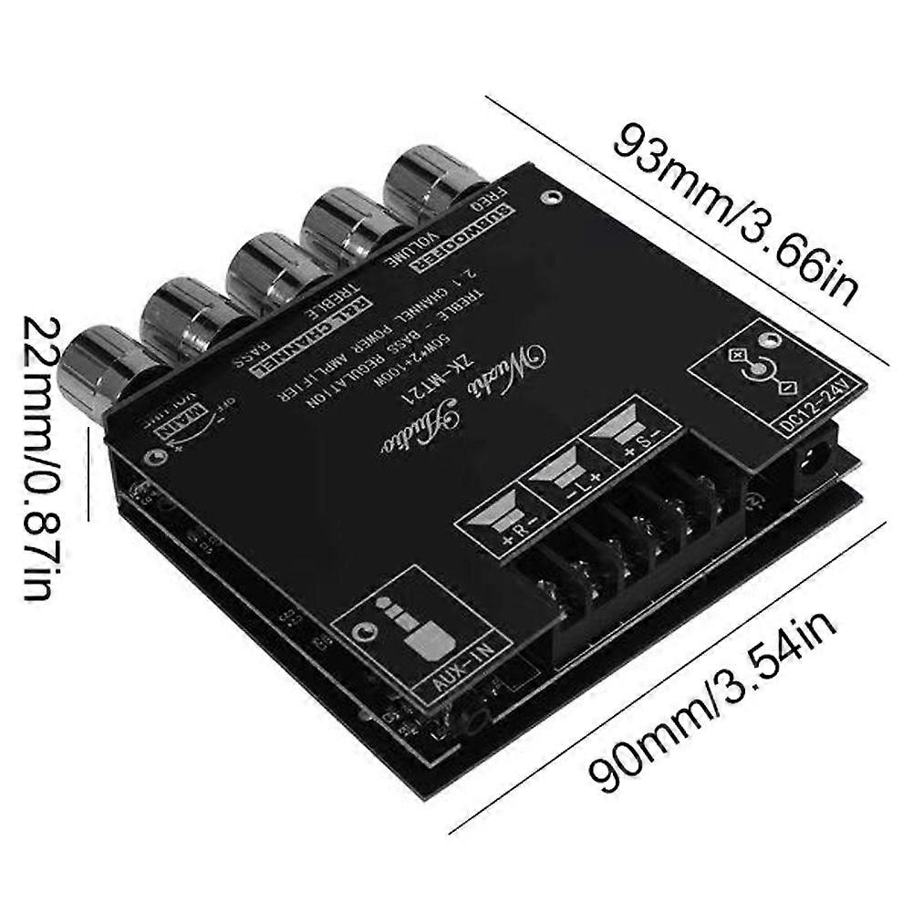 MT21 2.1-Channel BT AUX Digit Audio Power Amplifier Module High Power Sound Amp Suitable for 20-100W Horns