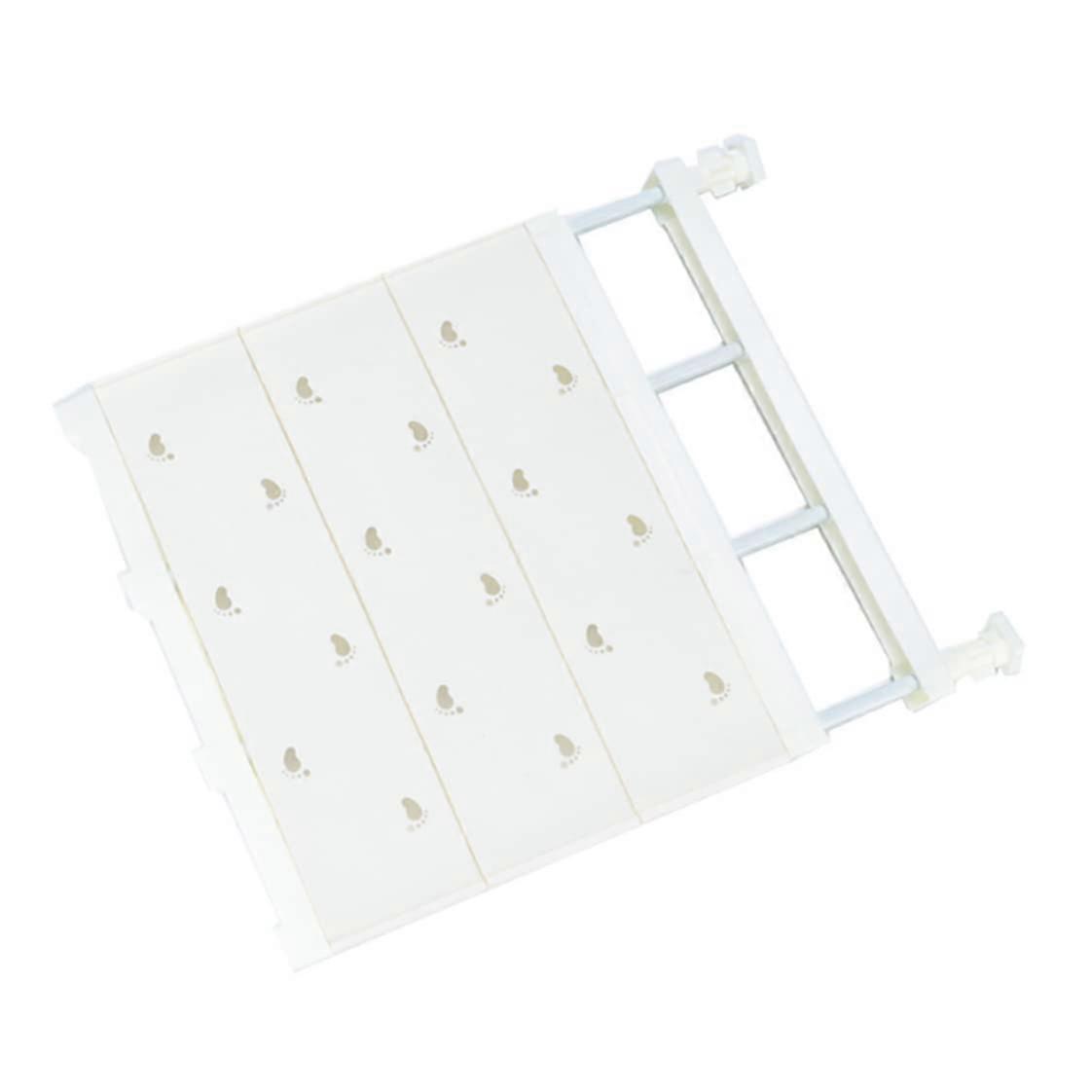 Closet Shelf Wardrobe Storage Rack Retractable Airing Cupboard Organiser for Kitchen Bookcase White 3955cm Length 36cm Width Ref: 9099