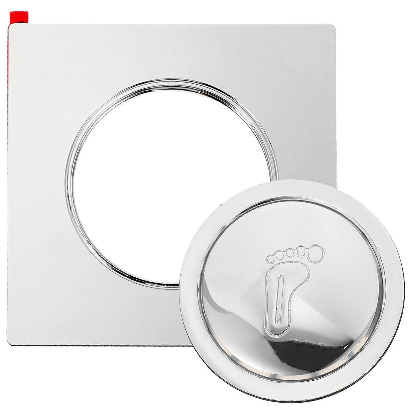 Stainless Steel Sink Stopper for Basin Use with Strong Sealing and Hair Filter 9cm Panel Silver