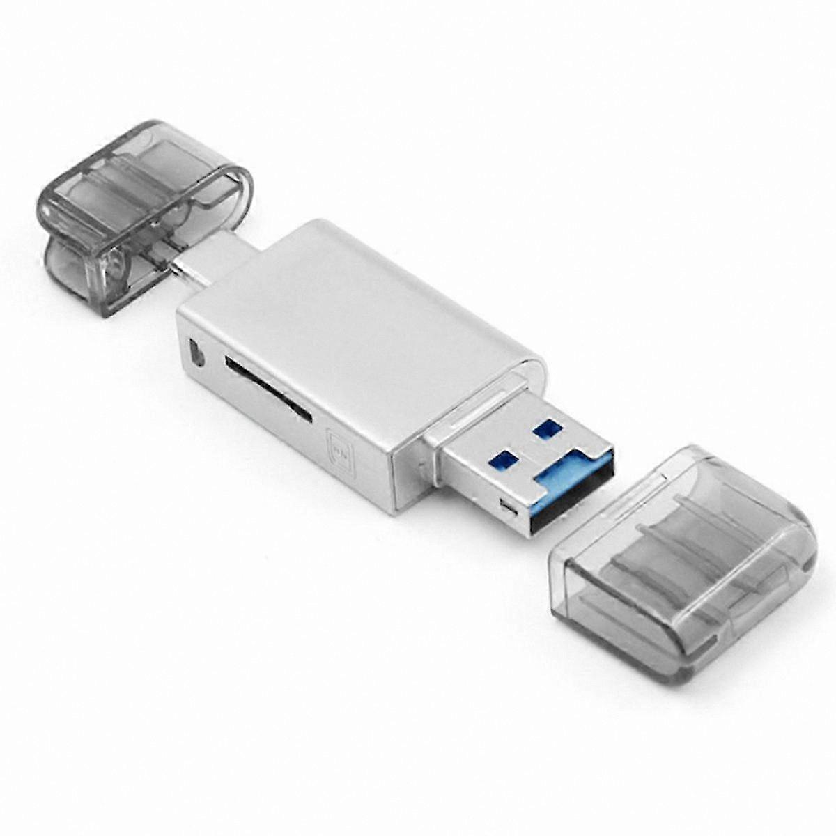 USB-C to Nano Memory Card Reader with TF Micro-SD and USB 2.0 Support