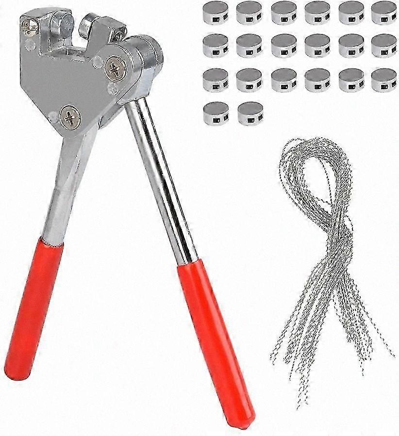 Plastic Handle Sealing Tool Kit with Lead Seals and Wire (1 Plier + 20 Seals + 20 Wires)