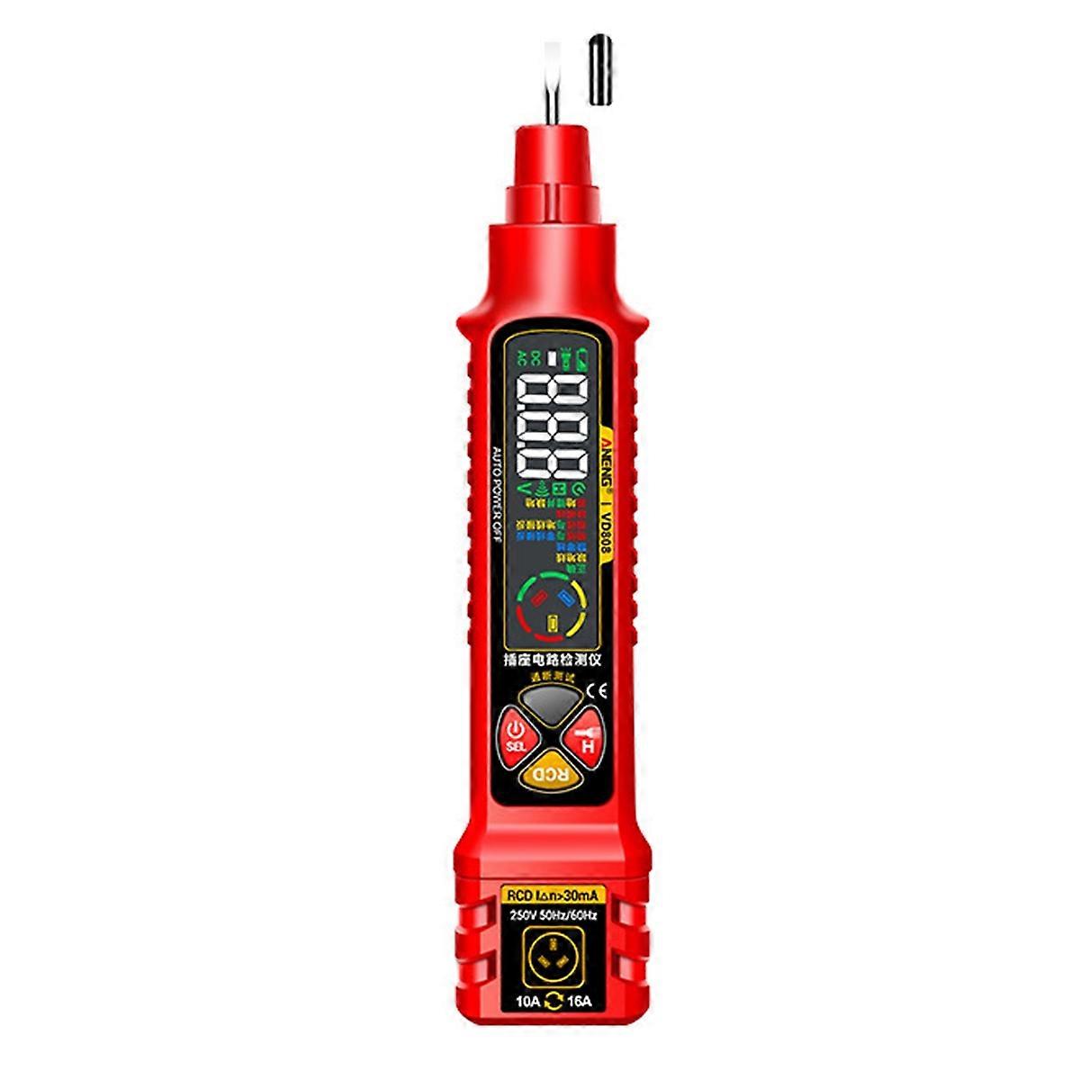 VD808 Digital Socket NCV Tester Circuit Breaker Finders EU Plug