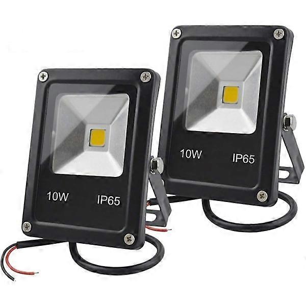 12V DC LED Flutlicht 10W Wasserdicht 3000K Warmweiß 2er Pack
