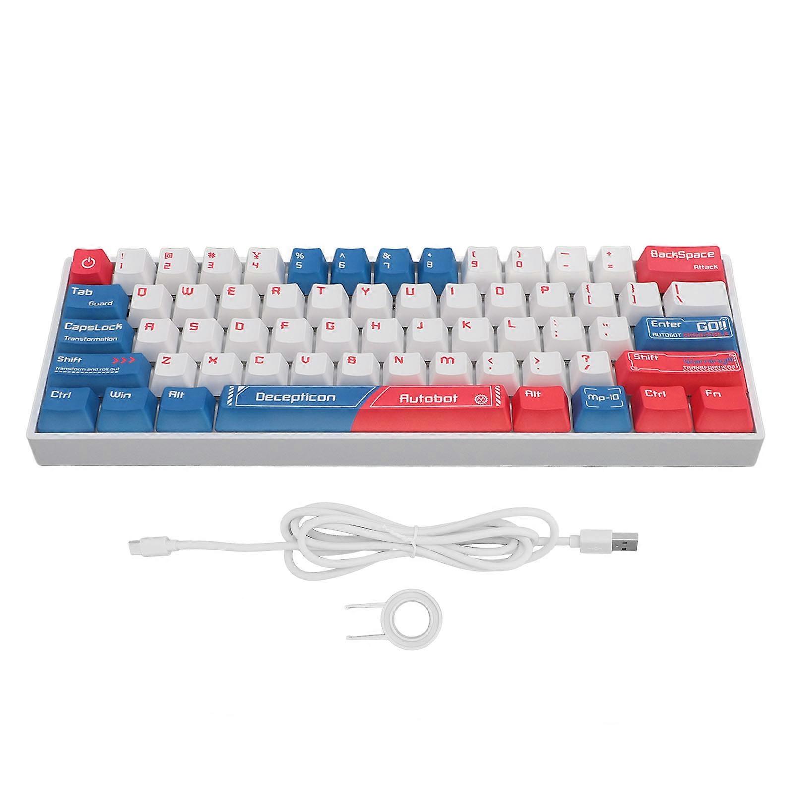 61 Keys Mechanical Keyboard RGB Wireless 2.4G Bluetooth 3.0/5.0 Type C Wired Gaming