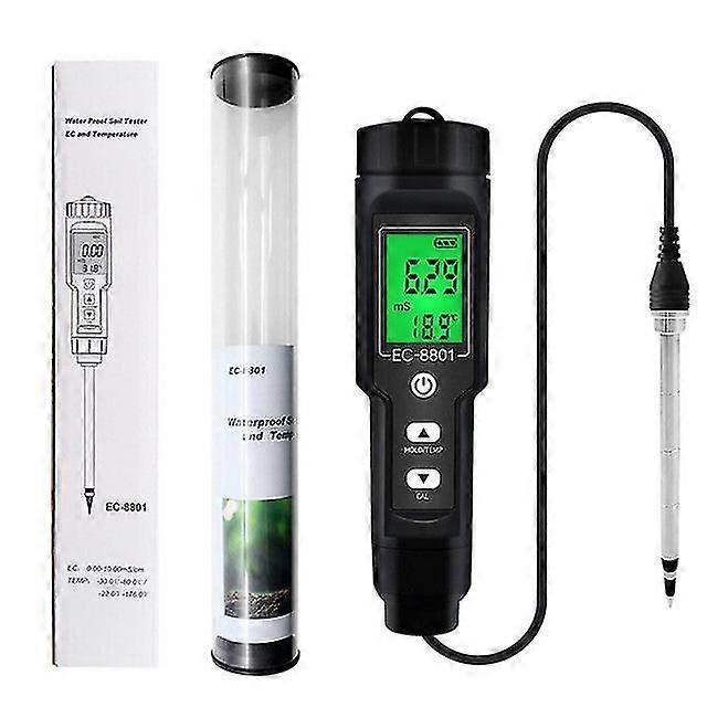 Yeni Ec / temp Toprak Test Cihazı Su Geçirmez Toprak Metre Dijital Bahçe Metre Toprak Test Cihazı Araçları Saksı Bitkileri Bahçecilik Tarım% 40 İndirim