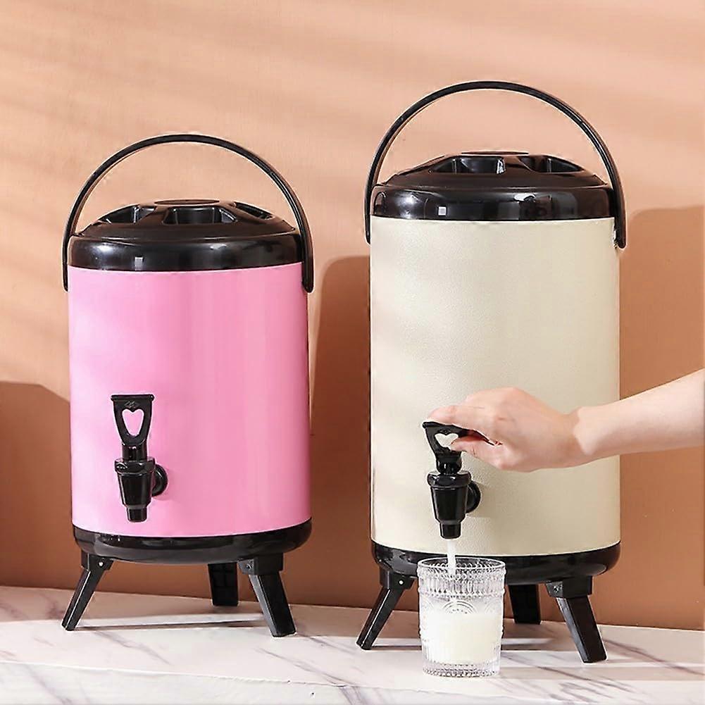 Insulated Tea Bucket for Camping, 8L Capacity, Easy to Clean, Keeps Tea Hot or Cold, Yellow