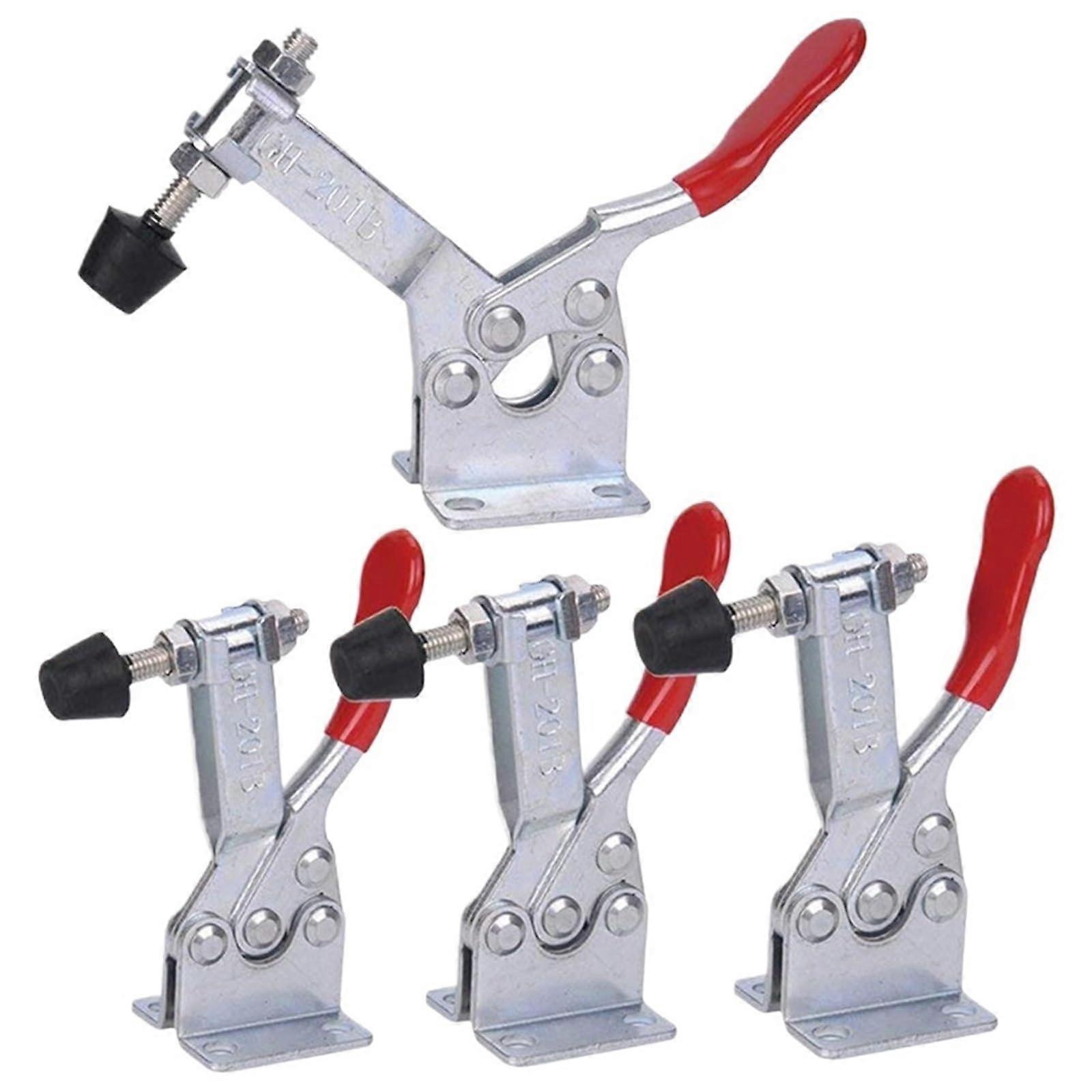 Toggle Clamp Set 8Pcs Horizontal Quick Release Locking 90Kg Heavy Duty Vertical Clips for Woodworking Cabinets Boxes