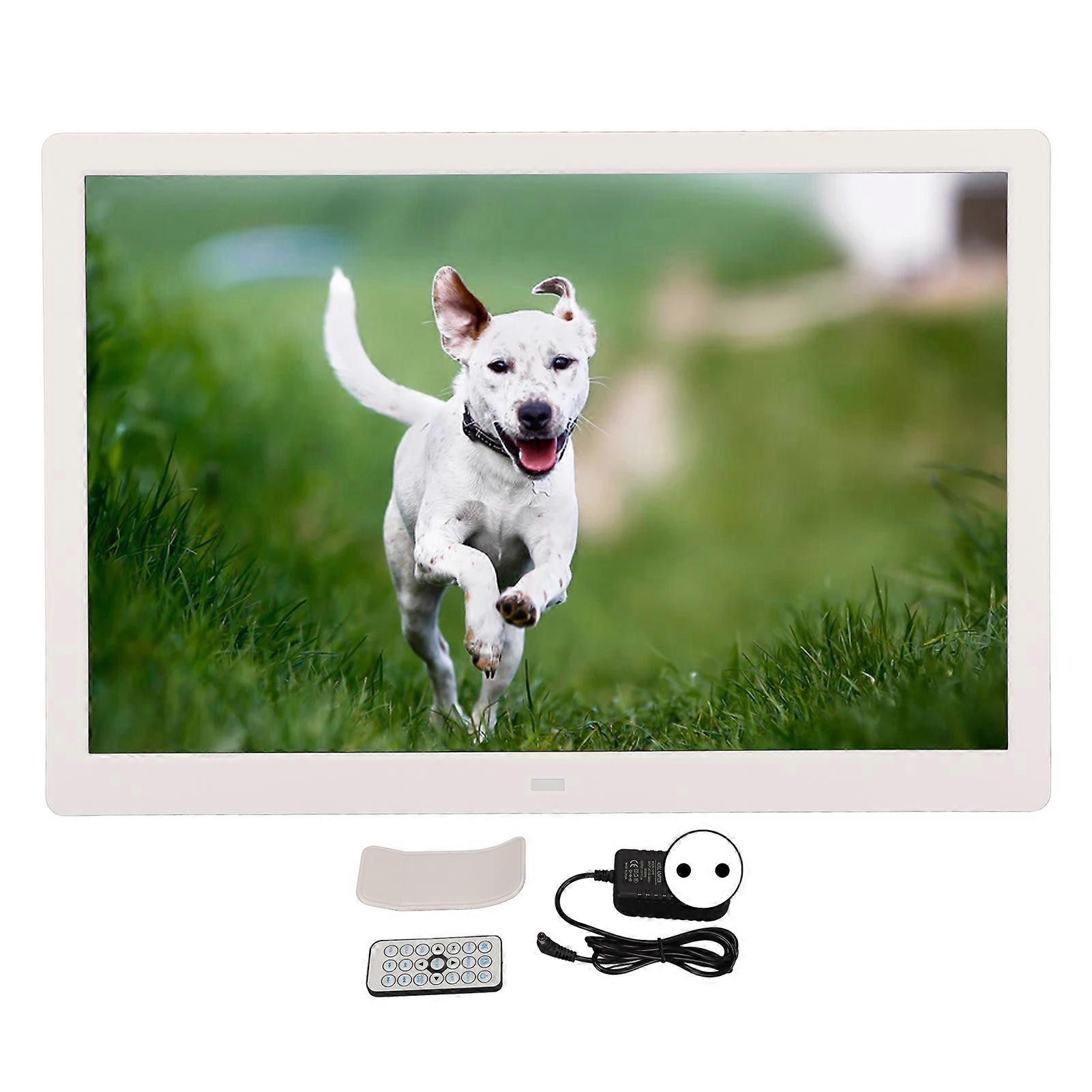 15.4" Digital Photo Frame with 1080P HD, Stereo Sound, Calendar, EU Plug, Easy Install
