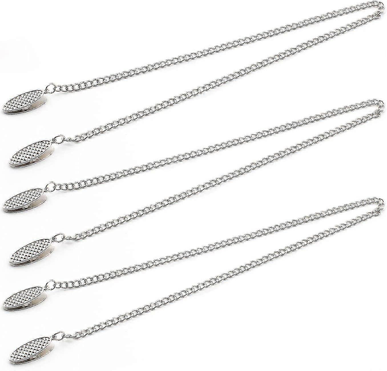 Metal napkin clip chain, 3 clips, stain-resistant, sturdy and suitable for multiple scenarios