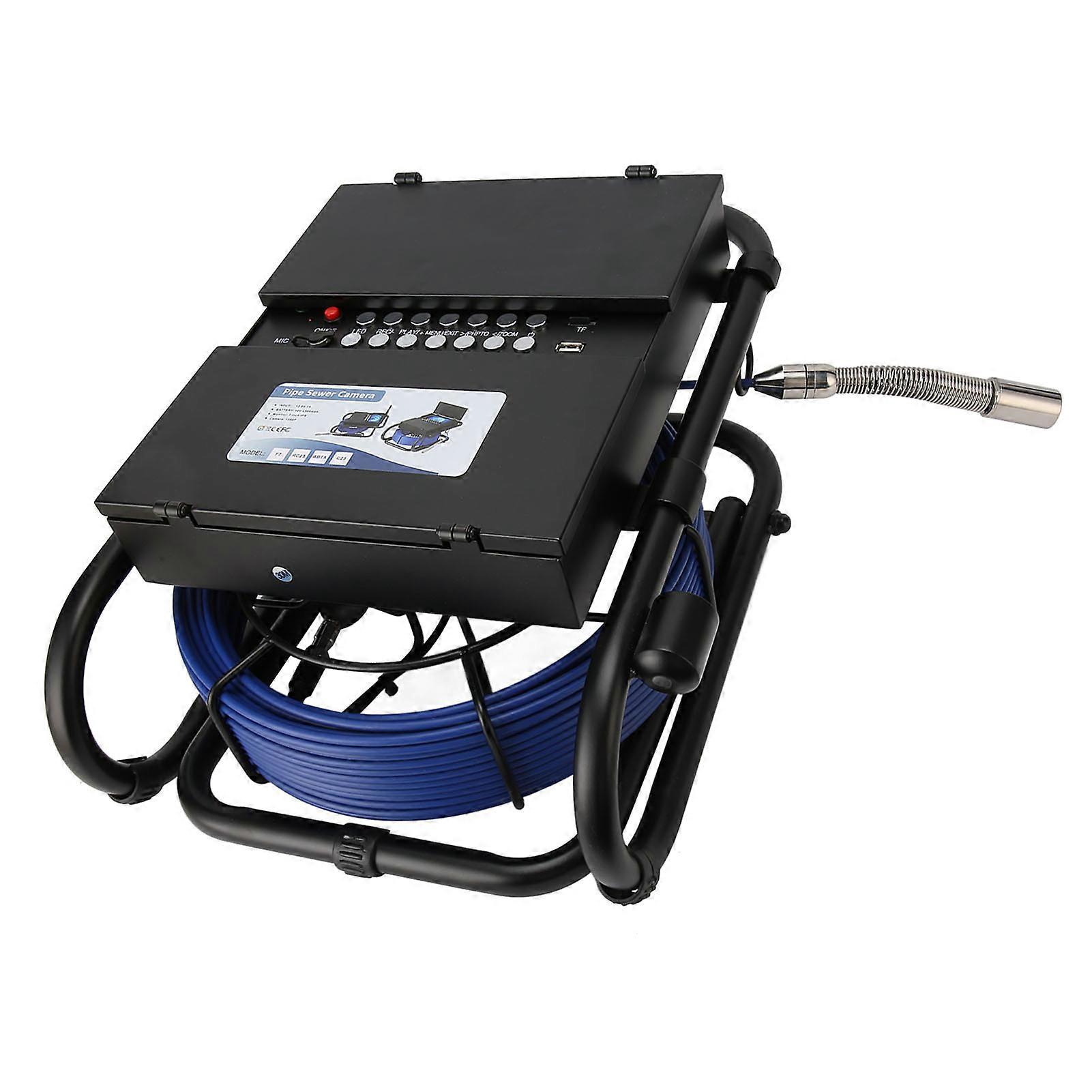 7in IPS Sewer Camera 1080P IP68 Waterproof 30m Cable UK Plug