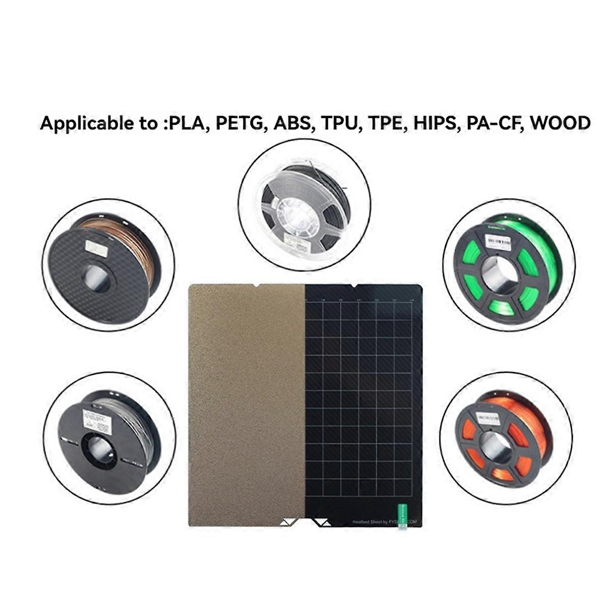 for S1C Plate PEI Sheet 264x276mm Carbon Fiber Textured Build Plate Double Sided JANUS PET PEI Sheet