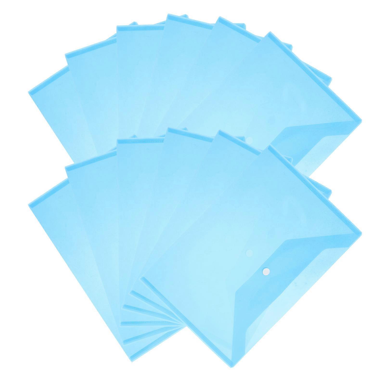 Plastic Folders With Snap Closure For Households Document Storage Bags 12.77X10.02X0.04in PP Material 20Pcs