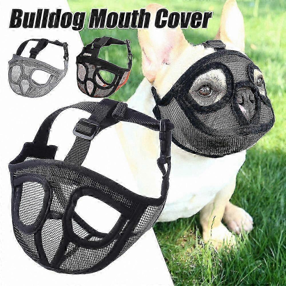 Short Snout Dog Mesh Muzzle for Anti-Biting and Chewing Protection Cover