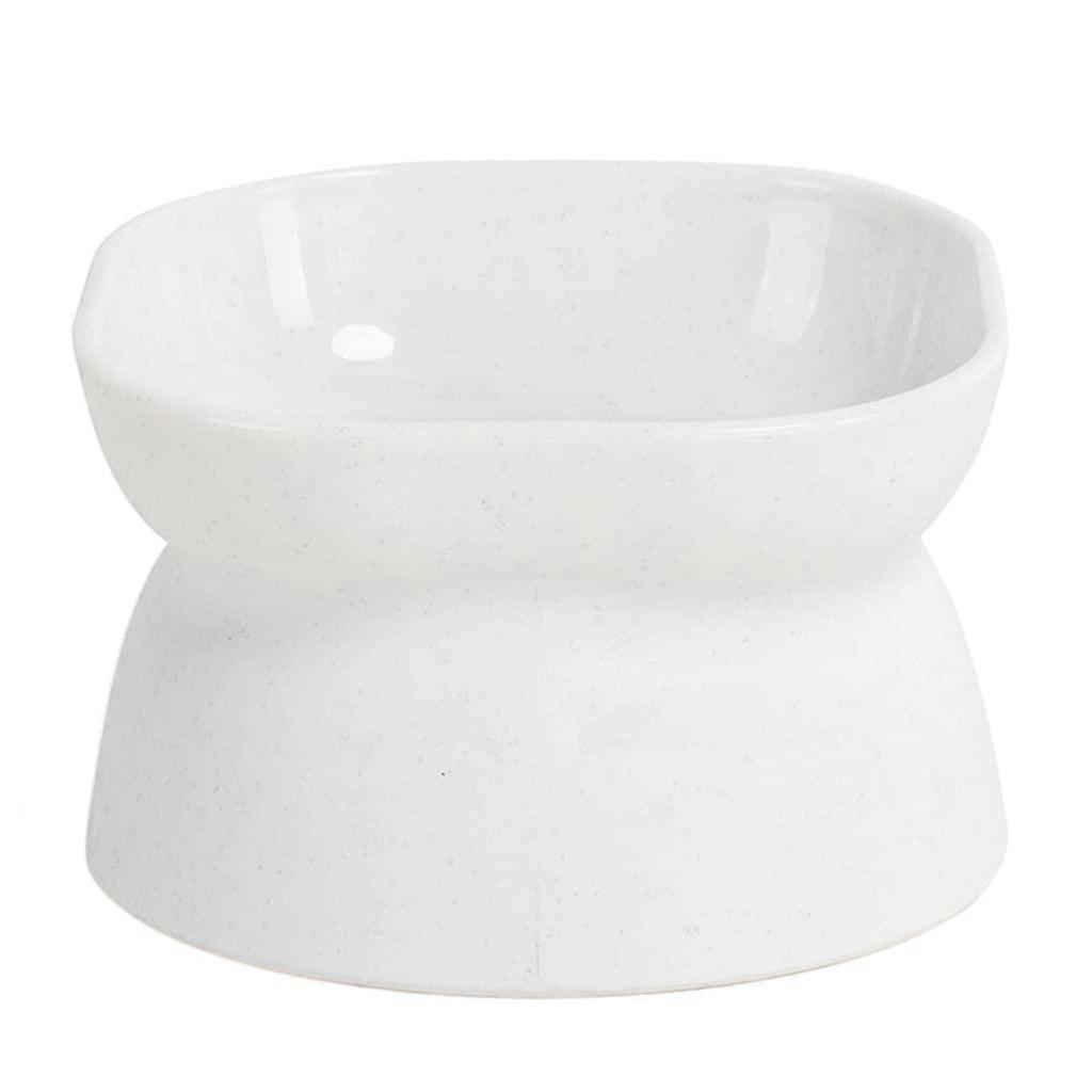 Raised Neck Stance Cat Food Bowl Tilt 10 Degree Slant Bar For Vomiting Prevention Cat Feeding Accessory