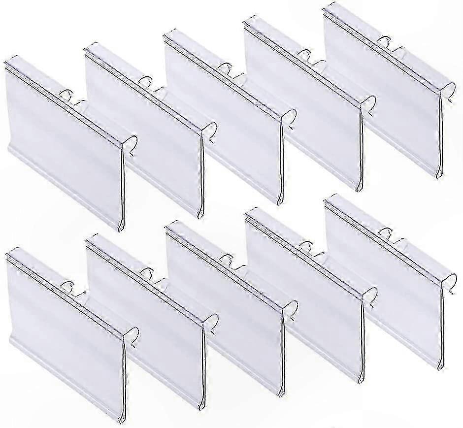 Pack of 100 Clear Plastic Label Holders, 6cm x 4.2cm Size for Price Tags and Labels