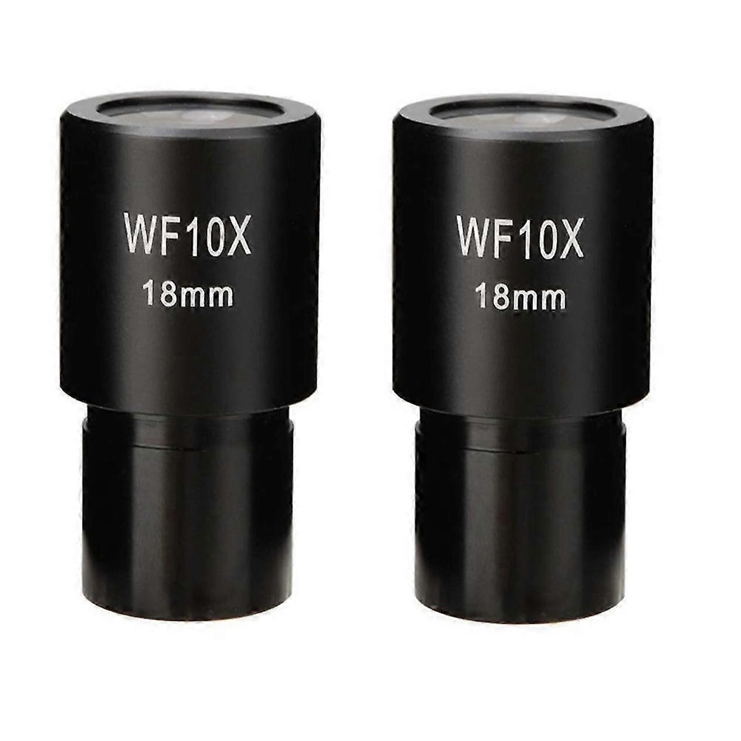 2 PCS WF10X Eyepiece Optical Lens Wide Angle 23.2mm Mounting Size