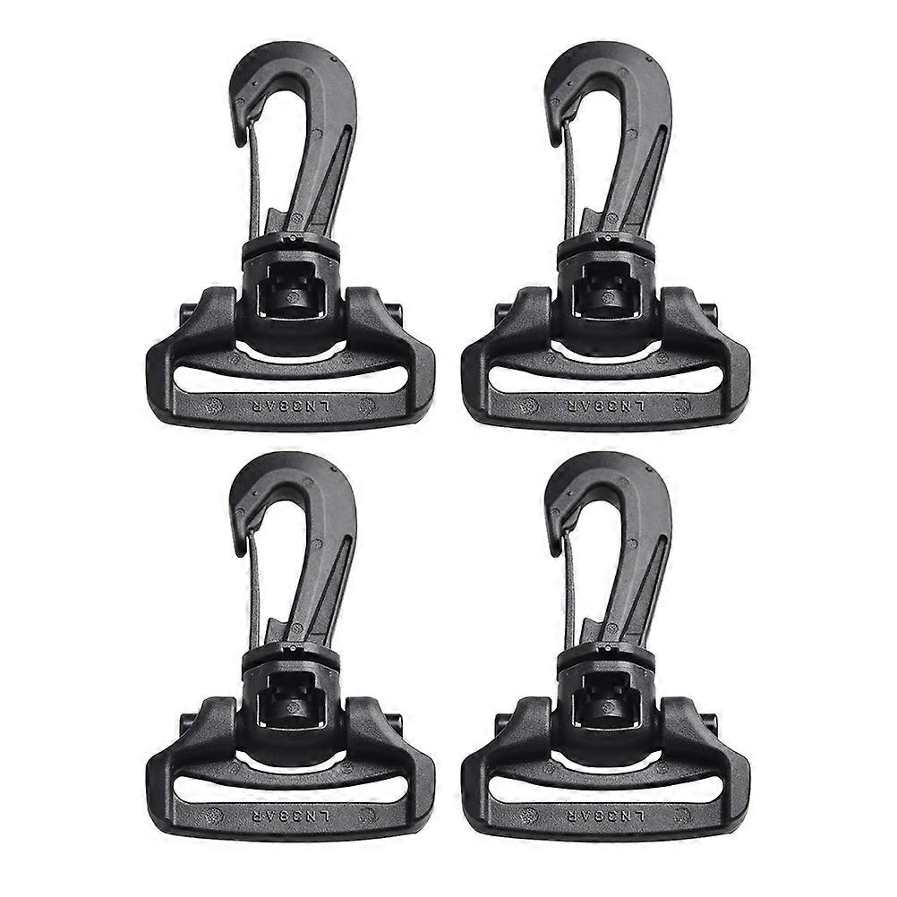 Plastic Bag Buckle Spring Hook Buckles for Webbing 4Pcs Black Replacement Set