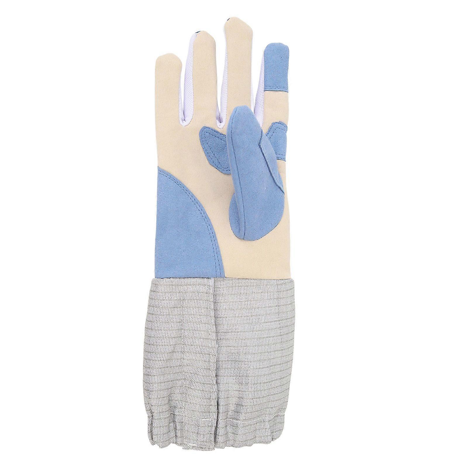 Padded Fencing Glove Right Handed Anti Slip Durable Knitted Fabric Breathable Sabre Glove for Training Protection M
