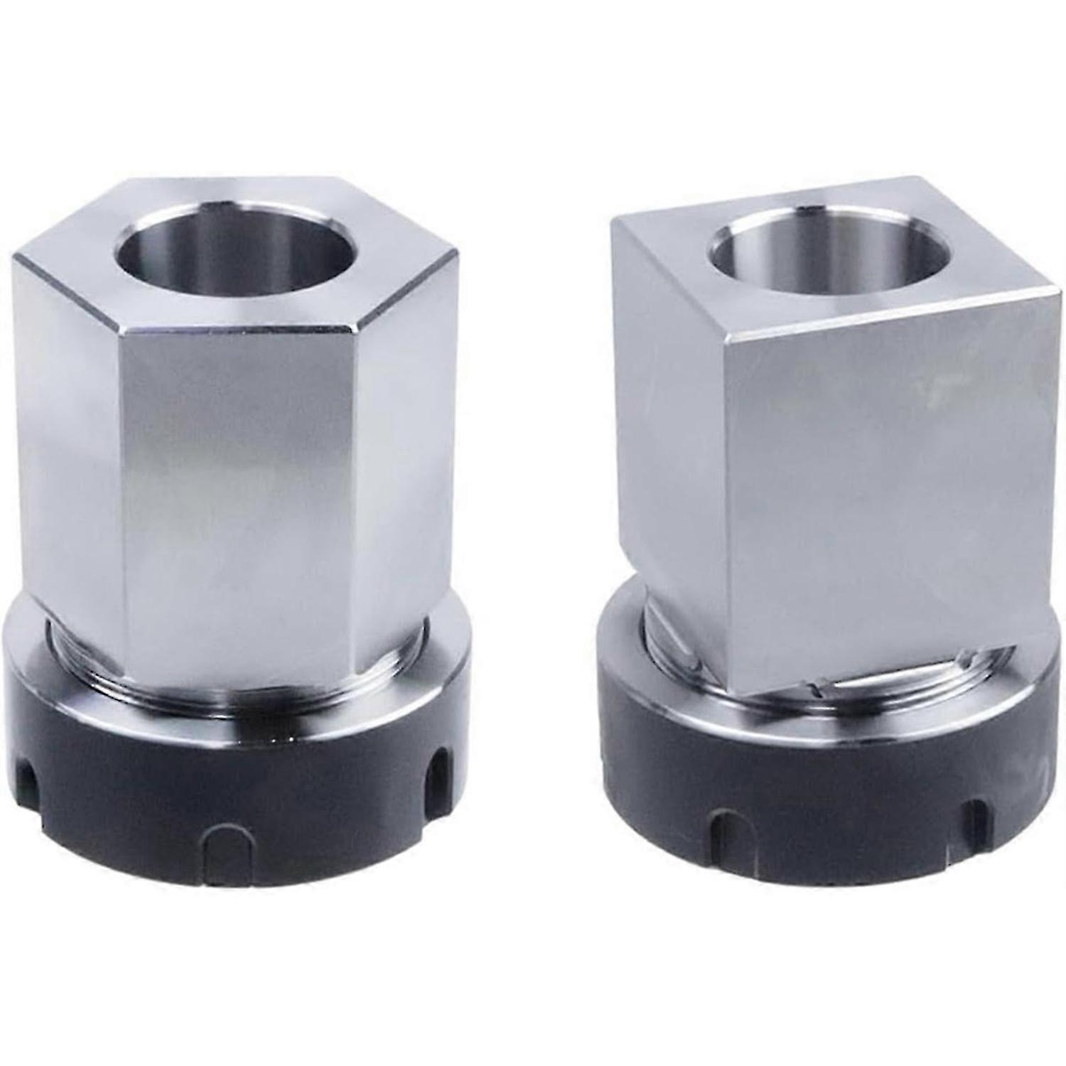 ER-40 Square and Hex Collet Chuck Block Set, Fit for Milling Machine, Workholding Holder for CNC Lat