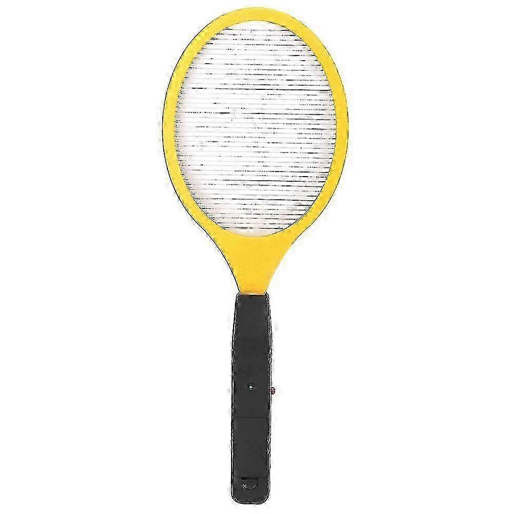 Cordless Battery Power Electric Fly Mosquito Swatter Bug Zapper Racket Insects Killer(yellow)no Battery