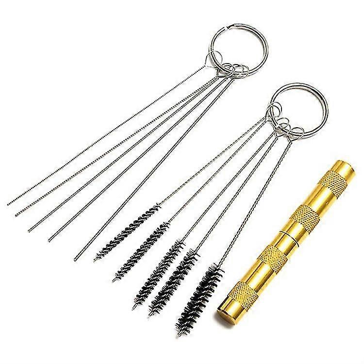 Cleaning kit with brushes and needles for airbrush